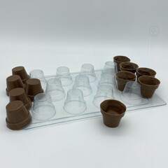 Пластиковая форма для шоколада Горшок кашпо мини 11 ячеек