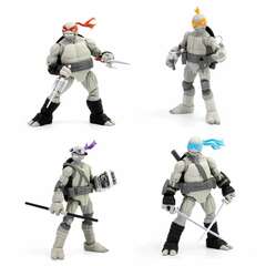 Набор фигурок BST AXN: Teenage Mutant Ninja Turtles (IDW Comic Black & White) (SDCC 2023 Exc) (Бамп)