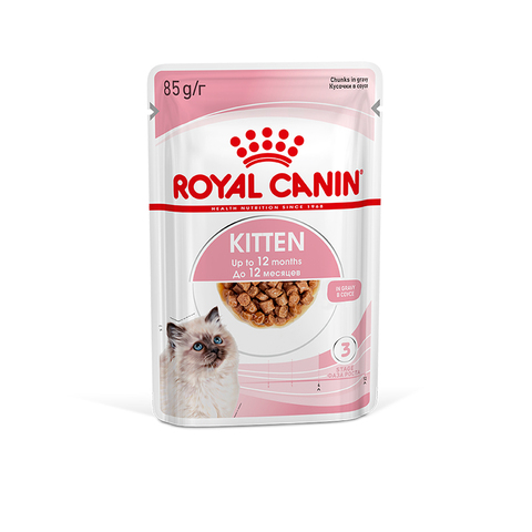 Влажный корм Royal Canin Kitten кусочки в соусе, для котят до 12 месяцев, 85 г