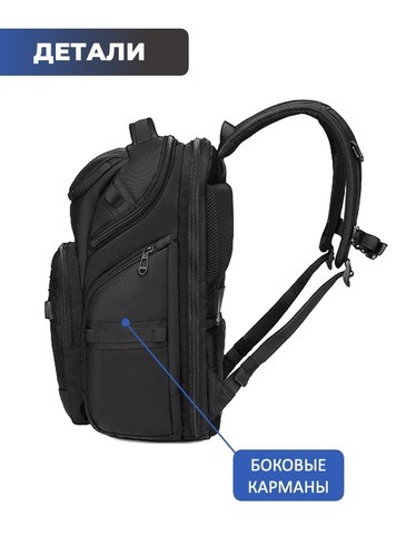 Картинка рюкзак городской Ozuko 9799 Black - 5
