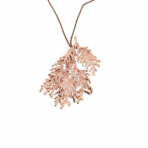 Колье лист Ester Bijoux Кипарис LF28A-XO-RG BR