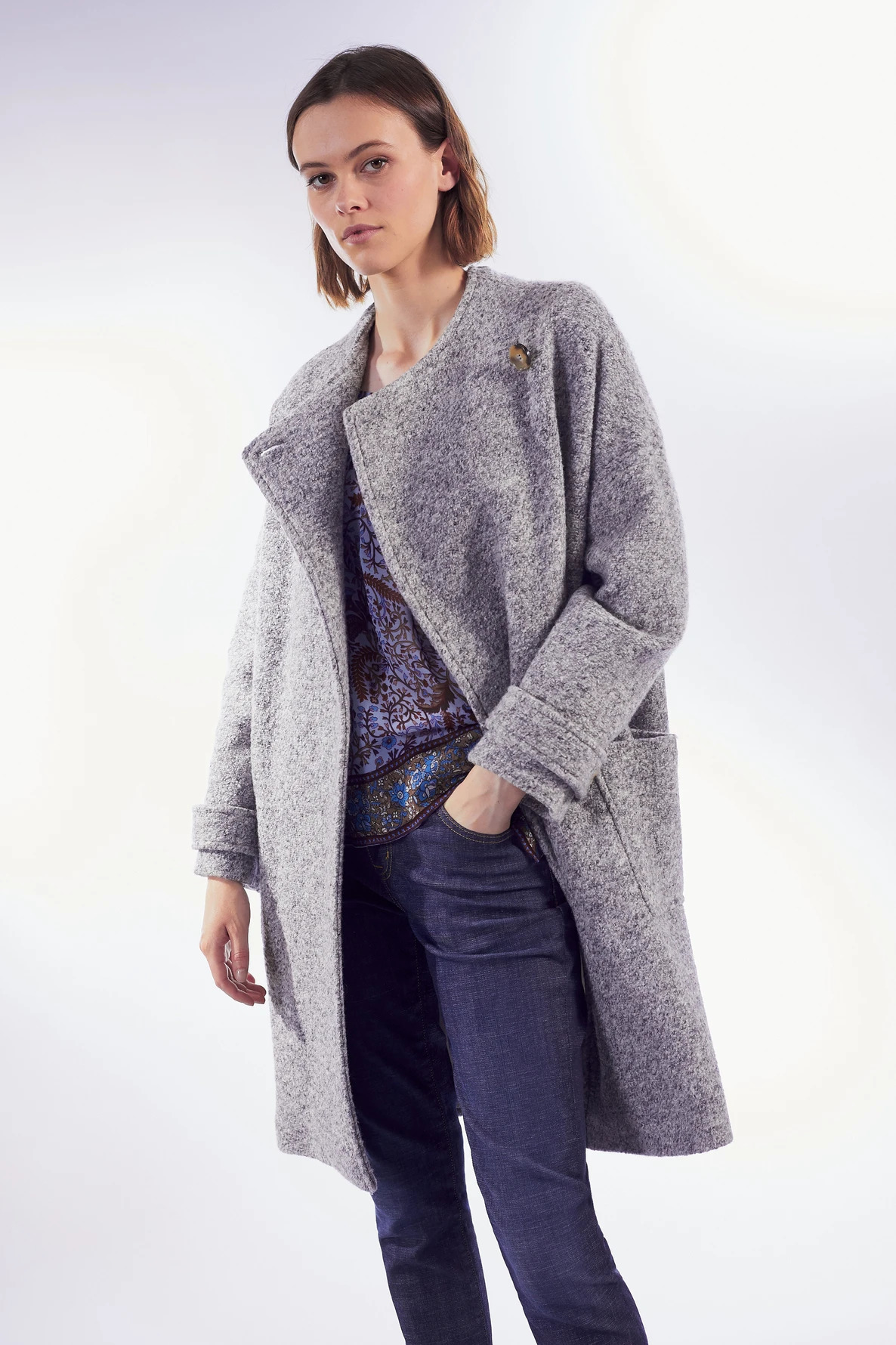 MARYSE - Шерстяное пальто с асимметричной застежкой
