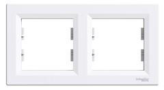 РАМКА ГОРИЗОНТАЛЬНАЯ С/У 2-ПОСТА БЕЛЫЙ ASFORA /SCHNEIDER/