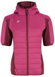 Женский ветрозащитный жилет Noname Hybrid Ski Vest 24 Wos Wine Red/Dk Rasberry с капюшоном
