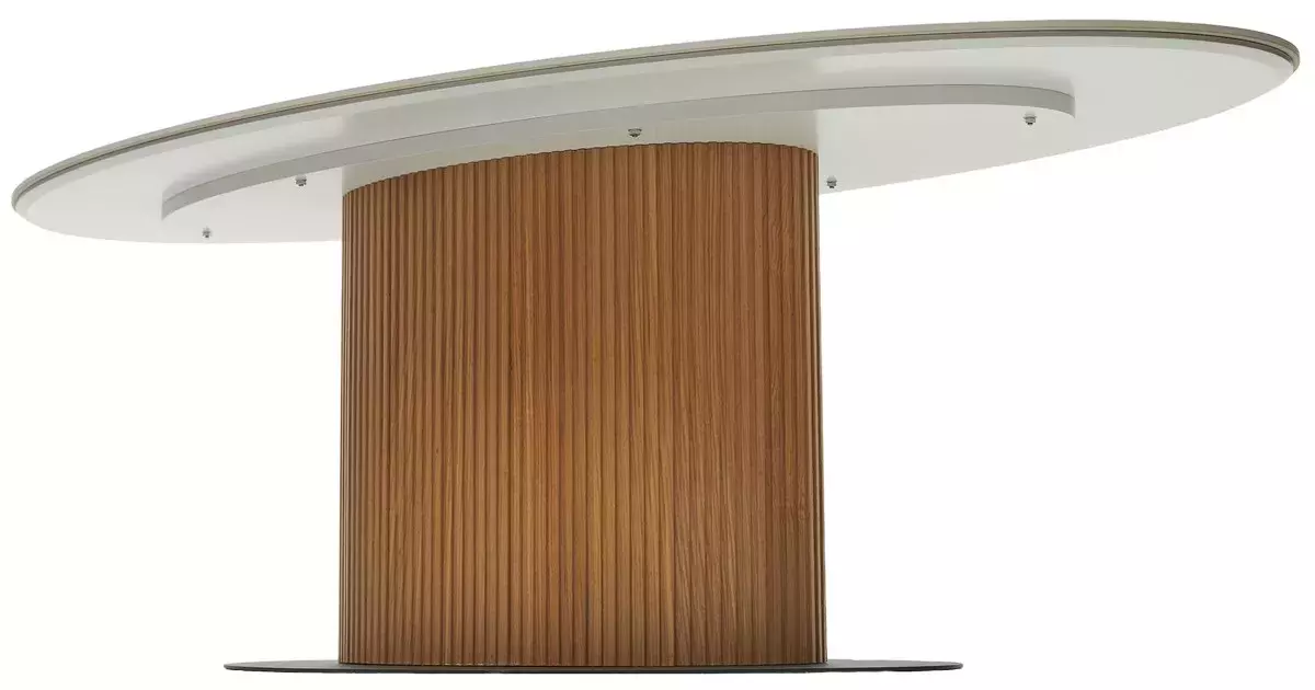 Стол CARY 220 цвет БЕЛЫЙ МРАМОР M326/ Каркас OAK, DISAUR