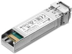 TP-Link SM5110-SR, SFP+ модуль 10 Гбит/с, разъём LC, 50/125 мкм или 62,5/125 мкм многомод, длина волны 850 нм, дальность до 300 м.