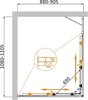 Душевой уголок Cezares MOLVENO-AH-21 MOLVENO-AH-21-100+30-P-Cr