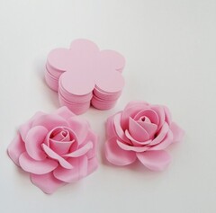 Вырубка Пятилистник. 9х9см. Клубничный зефир Толщина 2мм. Софтин