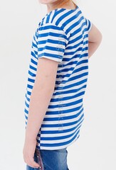 Купить детскую футболку-тельняшку - Магазин тельняшек.ру 8-800-700-93-18Футболка-тельняшка детская (голубая полоса) в Магазине тельняшек