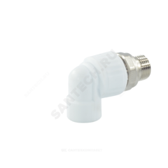 Угольник PP-R комбинированный разъемный белый Дн 25х1/2" НР для радиатора VALFEX 10238134