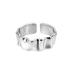 Латунное кольцо "Волна" silver