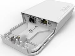 MikroTik Fiber to Copper Converter in Outdoor enclosure, poe injector, power supply