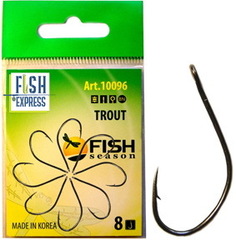 Крючок FS TROUT с БОЛЬШИМ ухом №3 (8 шт) (продажа от 10 уп)