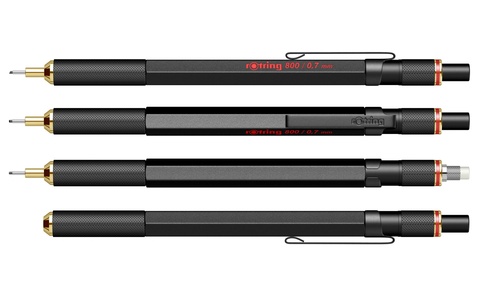 Карандаш механический Rotring 800 Matte Black, 0.7 mm  (1904446)