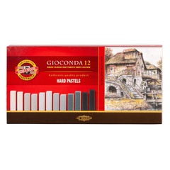 Пастель твердая художественная KOH-I-NOOR GIOCONDA 8122, 12 цв Gray Line