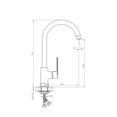 Смеситель для кухни Haiba HB70590-7 черный