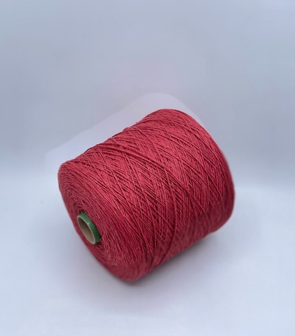 Бобинная пряжа (пр.Италия), art.Cotone, 350м/100 гр. 100%Хлопок, цвет-Клубничный смузи , арт.34875
