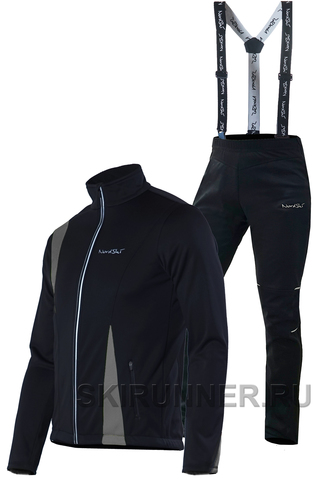 Утеплённый лыжный костюм Nordski Active Black-Grey Premium Black мужской