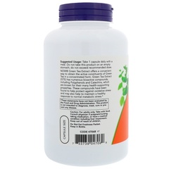 Now Foods, Экстракт зеленого чая, 400 мг, 250 растительных капсул