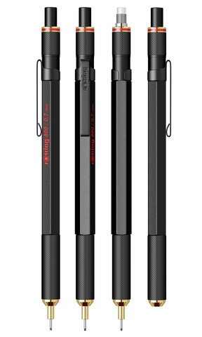 Карандаш механический Rotring 800 Matte Black, 0.7 mm  (1904446)