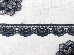 Кружево плетеное, ш. 2,3 см, чёрный