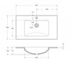 BelBagno KEP-80-GRN Столешница из керамогранита 816х468 KEP-80-GRN Granito