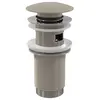 Alcaplast A392-N-P Донный клапан сифона для умывальника CLICK/CLACK 5/4", цельнометаллический с переливом и большой заглушкой, NICKEL-глянец