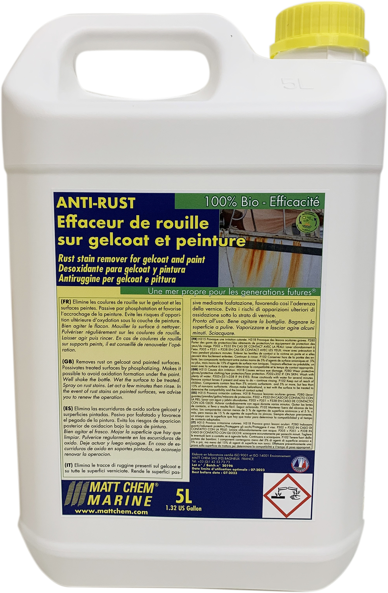 Rust stains remover for gelcoat and paint Anti-rust
