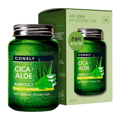 Consly Cica & Aloe All-in-One Ampoule - Сыворотка ампульная с центеллой азиатской и алоэ