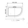 RGW 03150482-01L Душевой поддон асимметричный RGW GWS-41L Белый
