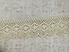 Кружево хлопковое/Тесьма вязаная 60.01.198, ш. 6 см, суровый