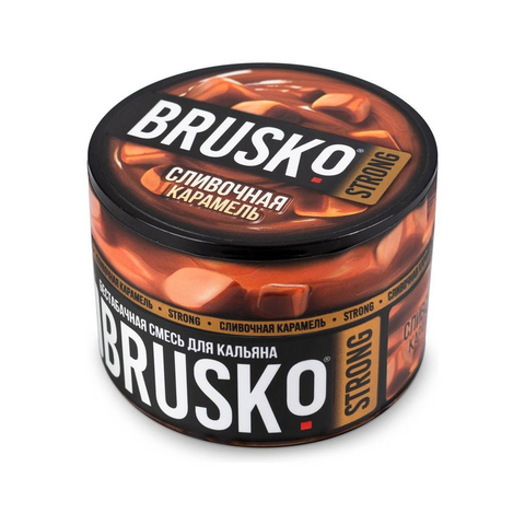 Бестабачная смесь для кальяна BRUSKO 50г STRONG - Сливочная Карамель