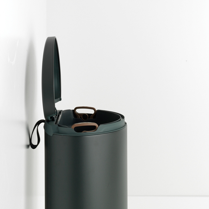 Мусорный бак FlatBack+ (40 л), Минерально-графитовый, арт. 119606 - фото 2
