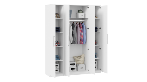 Шкаф Агата 4-х дверный белый