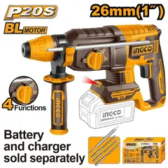 Аккумуляторный перфоратор 20В 2,6 Дж INGCO CRHLI20268 INDUSTRIAL