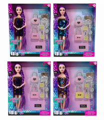 Кукла с акс платье в пайетках ассорти 34*26