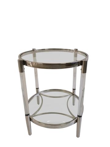 Стол журнальный Ist Casa Корни, 51х51х55, серебро