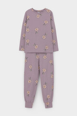 пижама  для девочки  К 1561/морской туман,цветок простой