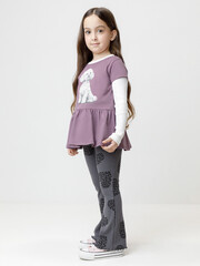 туника  для девочки  КР 302881/лиловый 3220 к649