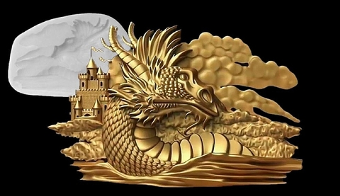 Силиконовый молд № 0215 Дракон