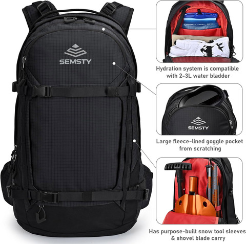 Картинка рюкзак горнолыжный Nevo Rhino 9303-SY Black - 5