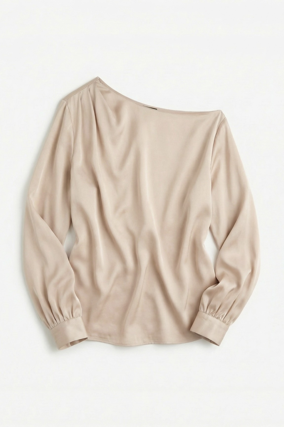 Блузка со спущенным плечом, сливочный