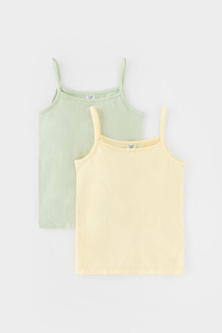 майка  для девочки  К 1187-2уп/солнечный свет,морская пена