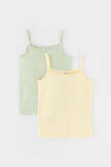 майка  для девочки  К 1187-2уп/солнечный свет,морская пена