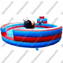 Надувной аттракцион Родео, бык+батут, «Чемпион»