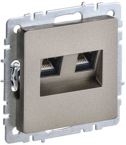 BRITE Роз. комп. 2-ая RJ45 кат.6 РК11-2-БрШ шамп. IEK