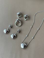 Серьги-трансформеры из серебра с микроцирконами коллекция Ton Joli