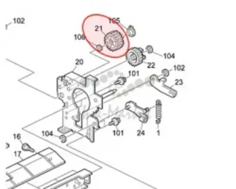 Шестерня Ricoh Idle Gear (AB012318)