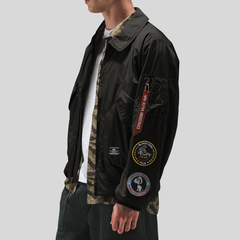 Бомбер Alpha Industries CWU 36/P Relaxed Patched Black (Черный)