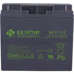 Аккумуляторная батарея B.B. Battery BC 17-12 BB(12V 17Ah ДхШхВ 181х76х166 мм, масса 5,62 кг) клеммы B1(М5 болт и гайка)